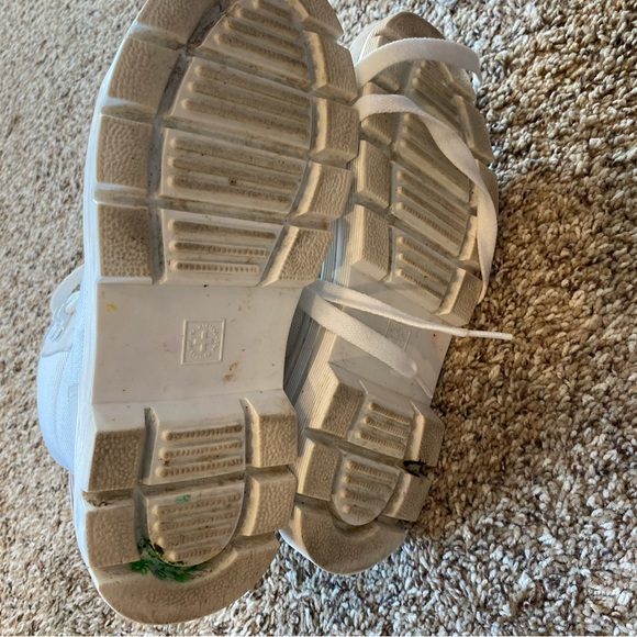 Doc Martens Comb Combat Boots White Lace Up Size 8 - Picture 5 of 8